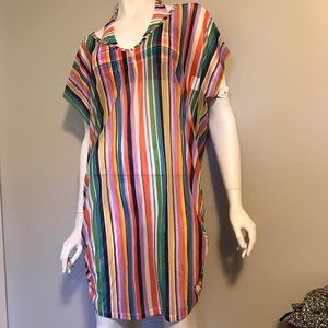 Anne Cole striped swimsuit cover up NWT